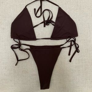 437 Brown Bikini Set